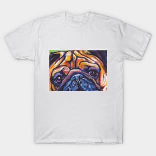 Pug Dog Bright colorful pop dog art  Edit T-Shirt